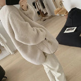 Nukty WINTER OUTFITS Y2k Korean Version Winter Clothes Women Jackets Lambwool Coat Fashion Casual Loose Oversize Thick Parkas Long Sleeve Tide Coats