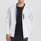 Nukty Men's Full Zip Hoodie Jacket Hooded Plain Pocket Sports Outdoor Daily Sports Hot Stamping Designer Basic Casual Sweatshirts