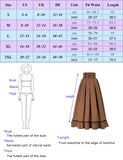 Nukty Women Renaissance Swing Skirt High Waist Ruffled Hem Maxi Skirt Vintage Long Length Skirts With Pockets Office Workwear A20