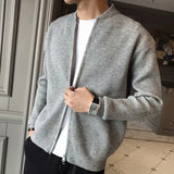 Nukty Men Spring Autumn Warm Cardigan Men Zipper Sweaters Jackets Mens Slim Fit Knitted Sweatercoat Thick Cardigan Sweater Coat