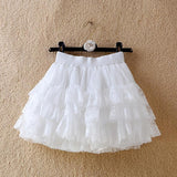 Nukty Elastic Gothic Skirt Women Black Mesh Detail Petticoat Sexy Mini Tulle Skirts Party Club Wear Dancer