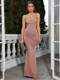 Nukty Elegant Backless Spaghetti Strap Maxi Dress For Women Fashion Bodycon Sleeveless Long Robes New Party Club Sexy Dresses