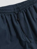 Nukty Loose Fit Cargo Pants for Men Solid Streetwear Tooling Trousers Mid-waist Drawstring Beam Feet Long Pants