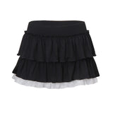 Nukty Sexy Fashion Sweet Cute Mini Dresses Summer Y2K Stack Pleated Short Tiered Layer Skirt Nightclub Party Women's Skirt