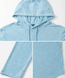 Nukty Men's Lightweight Athletic Hoodies Long Sleeve Workout Sport Hooded Shirt Casual Gym Running Jogger Shirt Pullover Sweatshirt