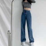 Nukty 1970s Retro Crossbody High-waist Slimming Drag-on Straight-crotch Long Pants Women Summer Cotton Material