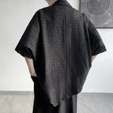 Nukty Shirts Men Floral Japanese Style Fashion Loose  Pleated Vibe All-match High Street Youthful Cool Designed Vintage surplice