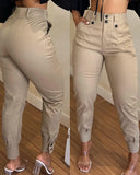 Nukty New Fashion Women's Pants Elegant Sexy Spring Summer New Khaki Casual Pencil Pants Design Women's Trousers