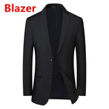 Nukty Men's Solid Color Business Suit High Quality Fashion Banquet Wedding Trend Groom Best Man Single 3/2/1