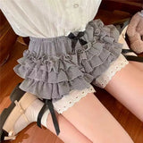 Nukty  Y2K Sweet Lolita Tutu Skirts Women Japanese High Waist Kawaii Preppy Patchwork Dance Skirts Summer Cute with Bow Mini Cake Skirt