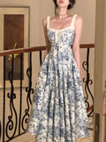 Nukty Fashion Women Spaghetti Strap Elegant Midi Dresses New Summer French Evening Birthday Gift Backless Prom Clothes