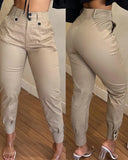 Nukty New Fashion Women's Pants Elegant Sexy Spring Summer New Khaki Casual Pencil Pants Design Women's Trousers
