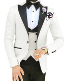 Nukty prom suit Men 3 Pieces Suits For Men Custom Made Groom Groomsmen Tuxedos Wedding Men Suit Terno Masculino(Jacket+Pant+Vest)