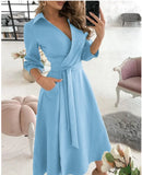 Nukty Women Print Dress Sexy V-Neck Bat Sleeve Ruffl Flowers Print Bohemian Beach Sundress Ladies Loose Summer Vacation Mini Dresses