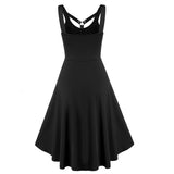 Nukty Gothic Black Dress Sexy Skirt For Women Halloween Costumes Horrible Christmas Carnival Easter Terrible Skull Bones Clothing Red