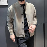 Nukty High-Quality Male Bomber Casual JacKet Men's Autumn and Spring Outdoor Solid Color Jacket Sportswear Men's Jacket