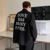Nukty New Autumn Men's Blazer Casual Back Letter Printing Design Shoulder Pads Loose Tops Korean Trendy Male Suit Jacket