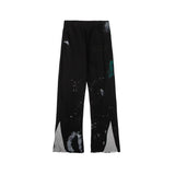 Nukty Men's sweatpants from a fashion brand are classic style splashed with graffiti, letter print, and loose slacks