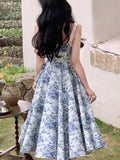 Nukty Fashion Women Spaghetti Strap Elegant Midi Dresses New Summer French Evening Birthday Gift Backless Prom Clothes