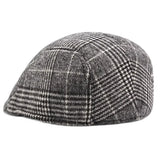 Nukty Vintage Men Baseball Hat British Painters Berets Autumn Winter Gentleman Newsboy Hat Plaid Wool Hat Unisex Driving Cabbie Cap