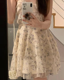 Nukty DRESS TO IMPRESS Sweet Dresses for Women Fashion Floral Korean Summer Robe Femme Temperament Chiffon A-line Dress 2024 Vestidos De Mujer