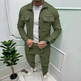 Nukty New Casual Long Sleeve Coat Set Heavy Duty Workwear Shirt Set Vintage Shirt Men's Spring and Autumn
