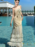 Nukty Sexy Bodycon Party Dress for Women Elegant Strapless Halter Sleeveless Evening Dresses Summer Spring Slim Chic Vestidos New Robe