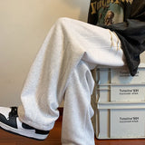 Nukty Autumn Sweatpants Men Straight Casual Pants Male Korean Loose Drawstring Pants Men's Joggers Sports Streetwear Trousers
