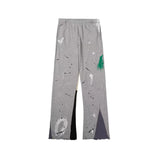 Nukty Men's sweatpants from a fashion brand are classic style splashed with graffiti, letter print, and loose slacks