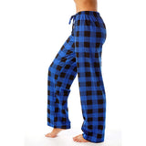 Nukty Women Christmas Pajama pants Autumn Winter Plaid Printed Pants Fashion Casual Wide Leg Pants Clothing Streetwear