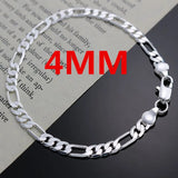 Nukty Noble New Arrive 4MM Chain for Men Women Bracelet Necklace Jewelry Set Lady Christma Gifts Charms Wedding