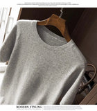 Nukty Korean Superfine Merino Cashmere T-shirt Men Base Layer Merino Shirt Wicking Breathable Short T-shirt Luxury Clothing Big Size
