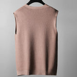 Nukty Large knitted sweater, men's new cardigan vest, autumn and winter large loose fat sweater.