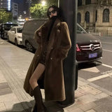 Nukty Winter Women Faux Fur Coat pink black Imitation Mink Fur Jacket Turn-down Thick Keep Warm Long Fashion Overcoat