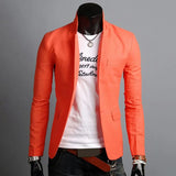 Nukty Men Casual Blazer Spring Autumn Solid Color Lapel Collar Button Pockets Decor Business Suit Tops Wedding Party Outwear Coat