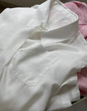 Nukty 2024 Summer Slightly Transparent Linen Short Sleeve Shirt Women Design Sense Lapel Loose Silhouette Cool Top Female