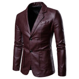 Nukty Plus Size 5XL 6XL PU Jacket Men Solid Color Leather Coat Jacket Casual Motorcycle Biker Coat Leather Jackets Male Big Size 6XL