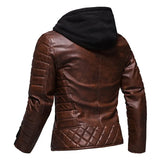 Nukty Winter New Standing Collar Leather Jacket Men's Business High-grade Leather Jacket Young and Large Size Motorcycle Jacket