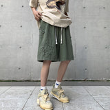 Nukty Shorts Men Loose spodenki meskie Vintage Denim Summer Basic SimpleHot Sale High Waist Leisure Ulzzang Streetwear Chic Short