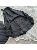 Nukty Women Old Money 2000s Aesthetic Cutecore Y2k Korean Fashion Outfits 2 Piece Set Striped Lace Vest  + Hot Mini Pleated Skirts