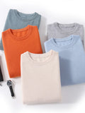 Nukty Autumn and Winter New First-line Ready-to-wear Men's 100% Pure Wool Sweater Round Neck Loose Warm Solid Color Pullover