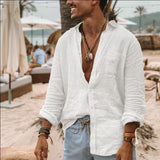 Nukty Men's Shirt Long Sleeve Regular Fit Men Casual Oversized Loose Single Breasted Shirt Leisure Spring Summer Male Blouse Shirt