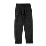 Nukty High Street Vibe Functional Tapered Pants Glue Pressed Side Zipper Nylon Trousers Baggy Casual Thin Tactical Pants for Men