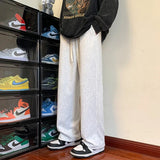 Nukty Autumn Sweatpants Men Straight Casual Pants Male Korean Loose Drawstring Pants Men's Joggers Sports Streetwear Trousers