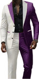 Nukty prom outfits for guys Two Color Panels for A  Men's Suits，Tailor-made Suitsï¼? Pieces Blazer and Pants Set，Single Breasted，for Summer Beach，Groomsmen