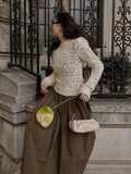Nukty Pullovers Women Classic Hollow Out Spring Gentle Cozy Casual Office Lady Popular Temperament French Style Knitwear Vintage Daily
