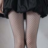 Nukty Fishnet Stockings Black Stockings Women Autumn and Winter Sexy Black Pantyhose Mesh