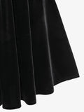 Nukty Plus Size Lace-up Grommets Velvet Cami Dress And Hooded Cropped Top Women Winter Vestidos Black Dresses Robe Two Pieces