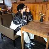 Nukty Women Pullovers Knit Jumper Vintage Cozy Grandpa Sweater Aesthetic Winter Outfit