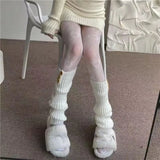 Nukty Love Flower Mesh Kawaii Japanese Girls Lolita Ins Stockings Cute White Pantyhose Spring Summer Ultra-thin Transparent Hosiery